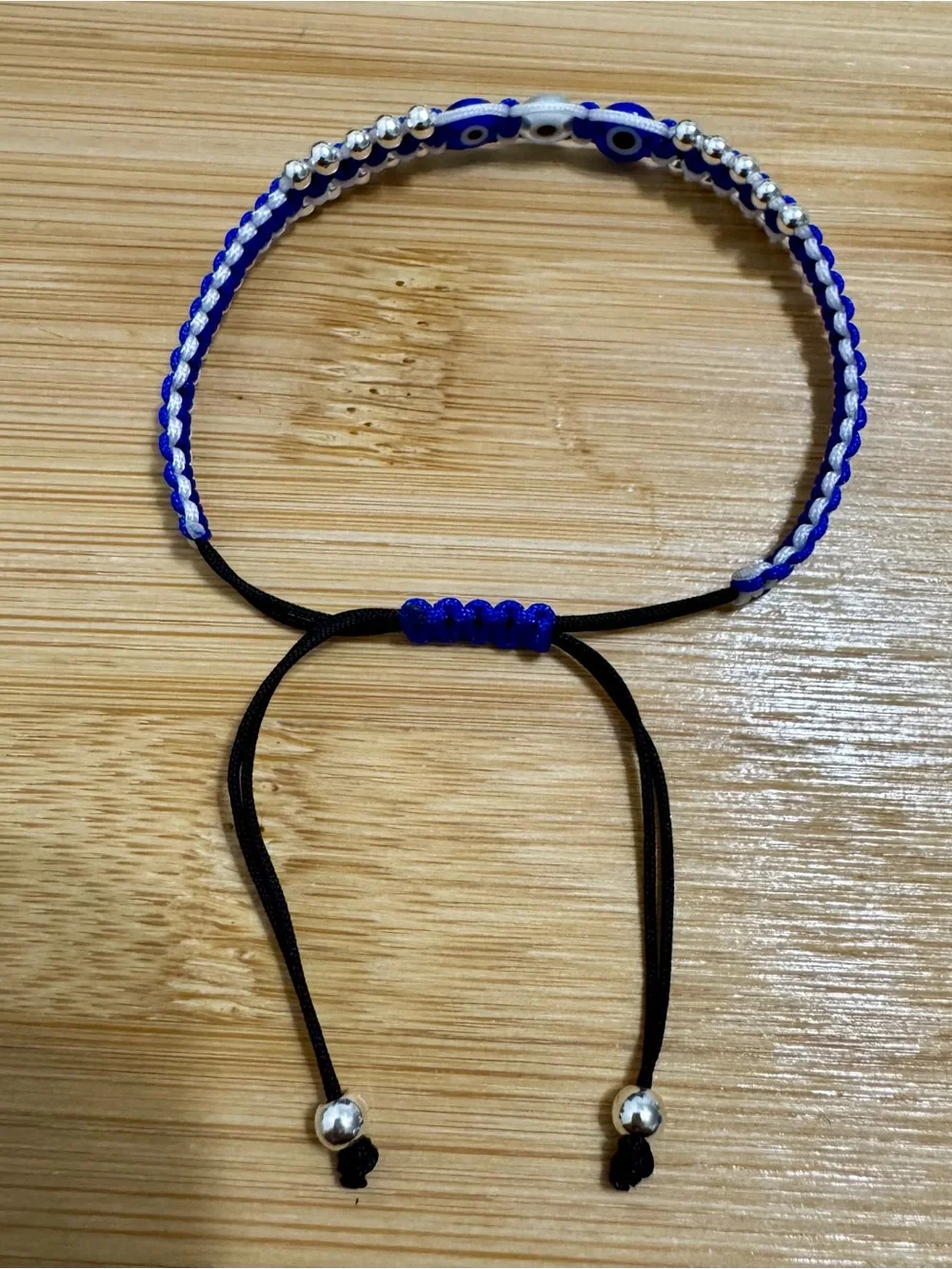 Blue and White Evil Eye Bracelet / Pulsera Ojo Turco Azul y Blanco